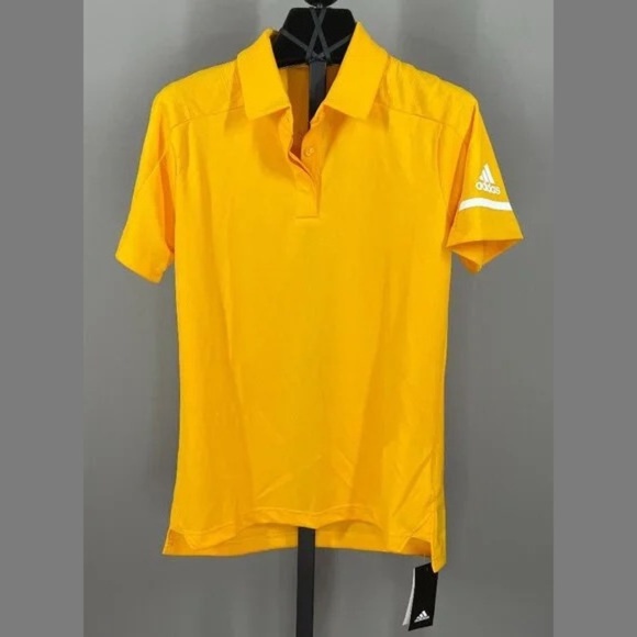 adidas Tops - NEW Adidas Shirt Womens Small yellow athletic polo casual colorful sports